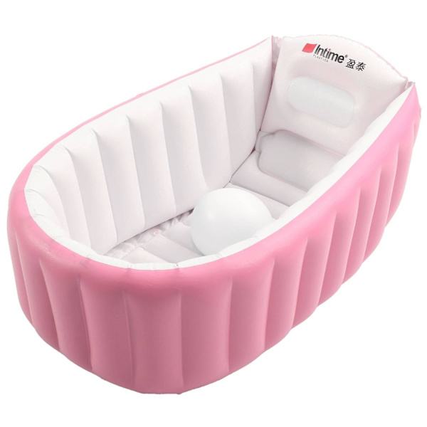 Uppblåsbart Badkar för Baby - Rosa Rosa