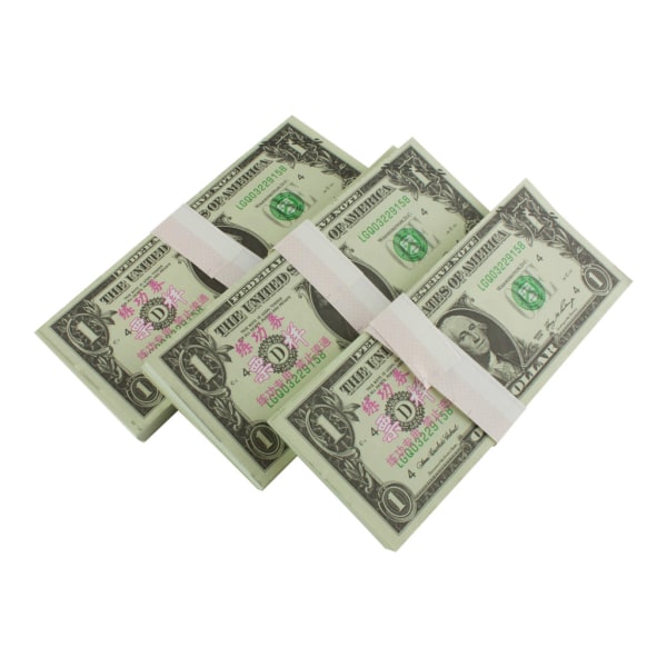 Låtsaspengar - 1 Amerikanska dollar (100 sedlar) Grön