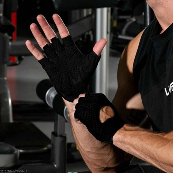 Fitnesshandsker, Sort - L Black L