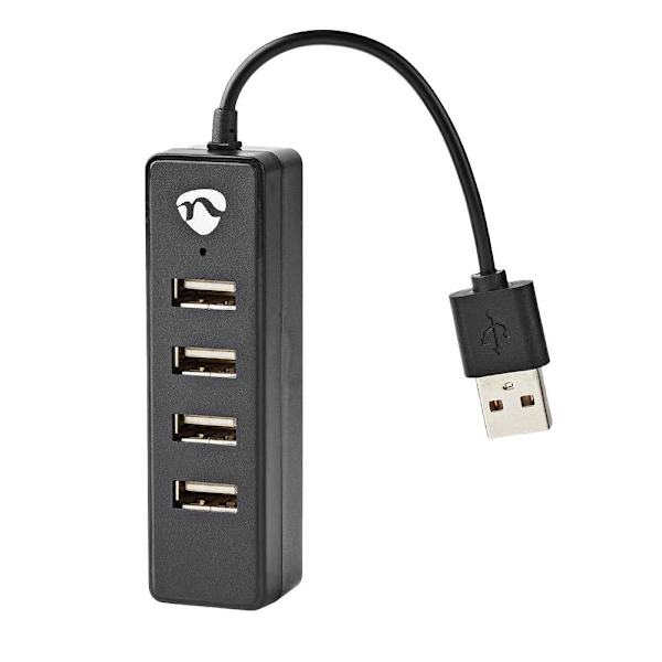 USB-Hub 2.0 - 4x USB-porttipistoke Black