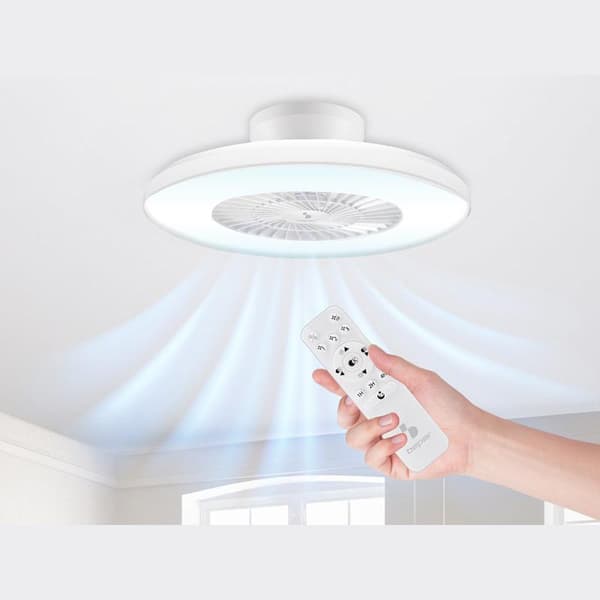 Loftsventilator med LED lys i 3 farver White