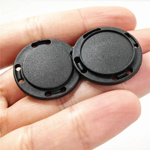 Magnetisk knap - sort - 22 mm Black