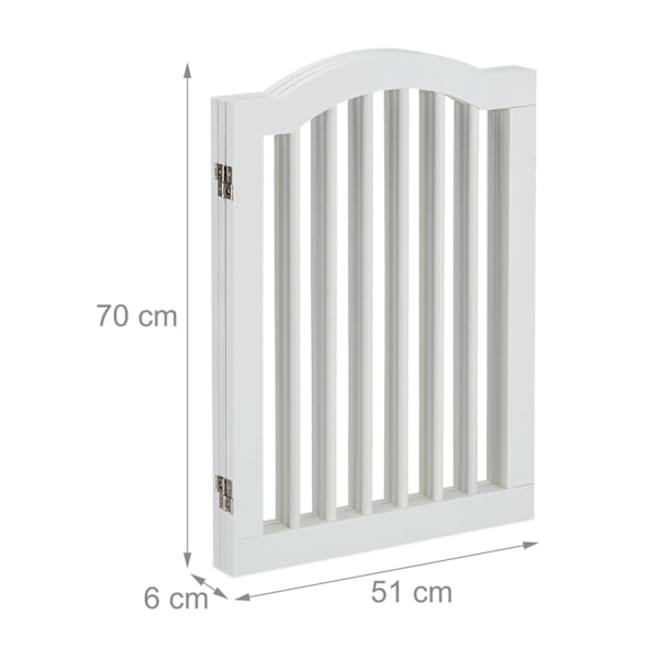 Hvid sikkerhedslåge 70 cm