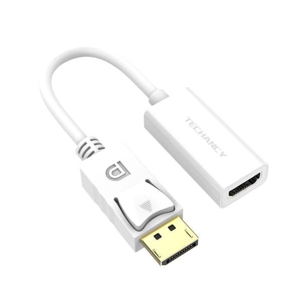 Displayport till HDTV - 2K - Adapter Vit