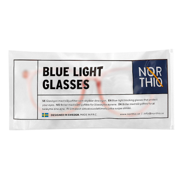 Northio, Anti Blue Light Glasögon - Rosa / Transparent Rosa one size