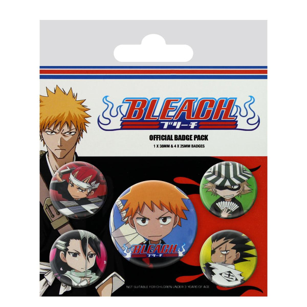 Bleach, 5x Pins - Chibi Characters Multicolor one size