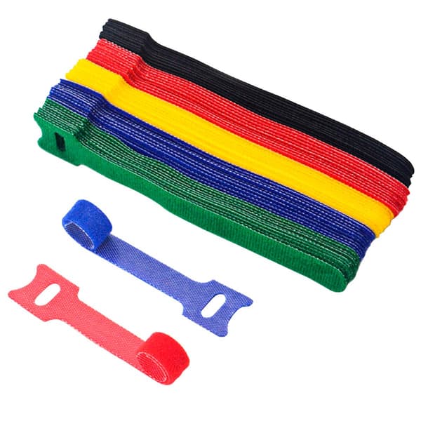 50x Kabelband med Kardborre multifärg