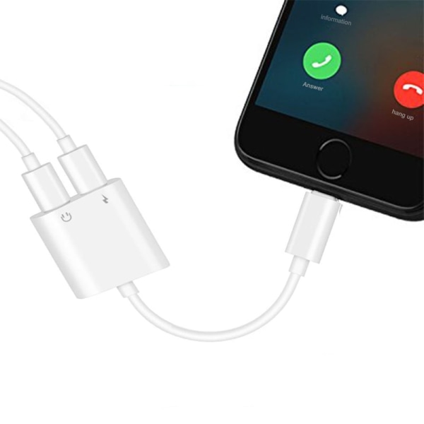 Splitter kompatibel med Apple - 2x Lightning Vit