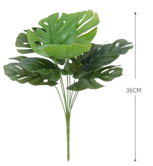 Sköldpaddsryggsblad simulerar gröna växter - 36 cm