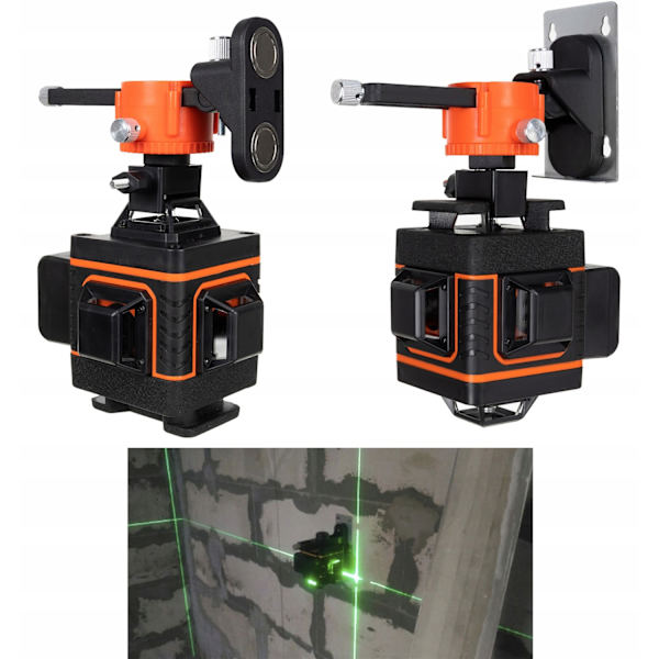 Niveaulaser - 360 ° - 16 målelinjer - grøn Multicolor
