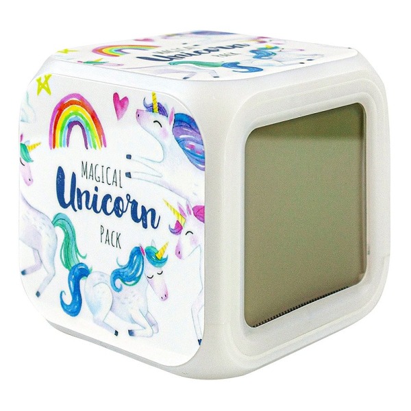 Digital Väckarklocka - Enhörning / Unicorn Nr.3 multifärg