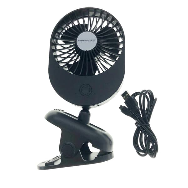 Esperanza - USB-drevet mini blæser med bordklemme Black