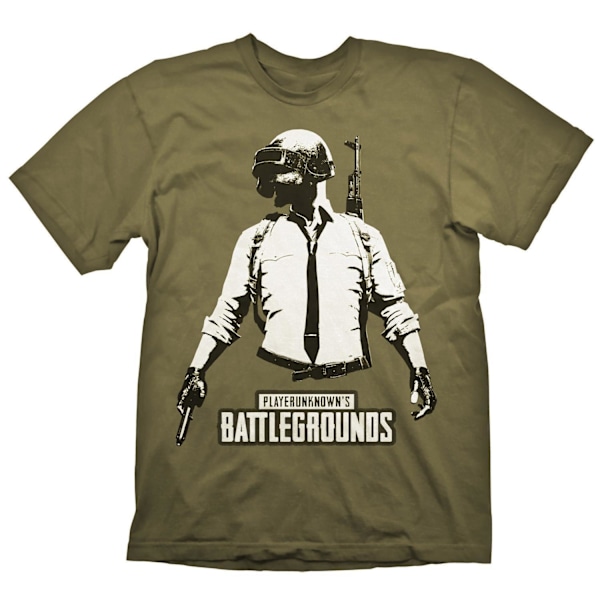 PUBG, T-paita - Guy Stencil Khaki - Koko XL Green XL