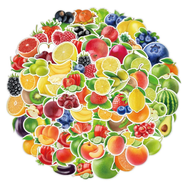 Megapack med Klistermärken - Frukt och Grönt multifärg