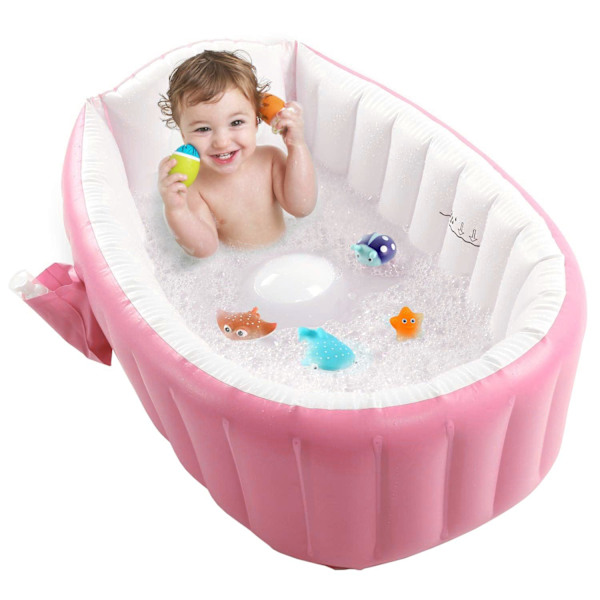 Uppblåsbart Badkar för Baby - Rosa Rosa