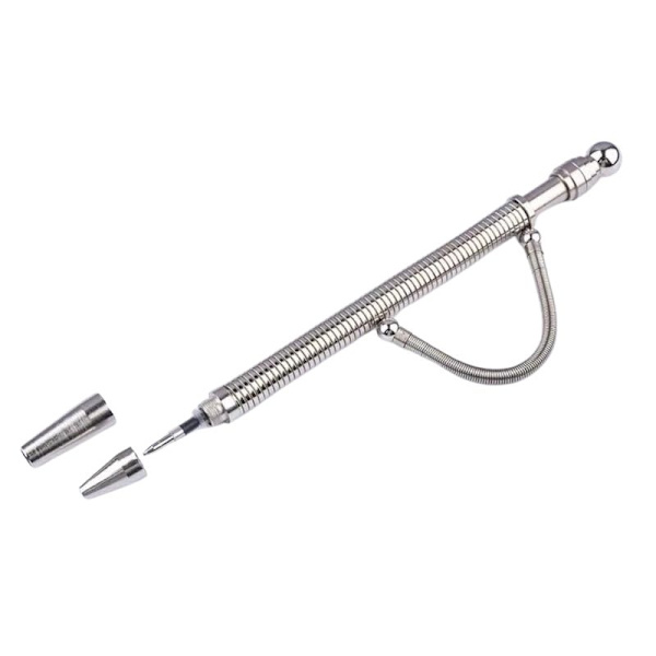 Fidget Penna - 2-i-1 - Metall Silver
