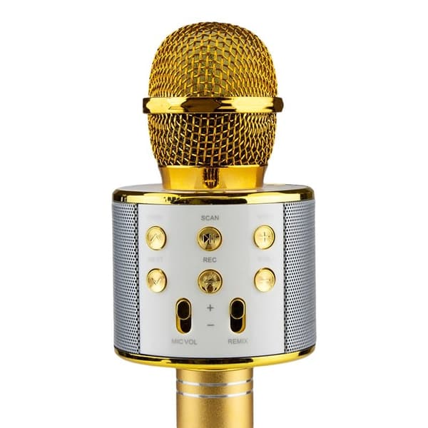KTV - Trådlös Karaoke Mikrofon - Guld Guld