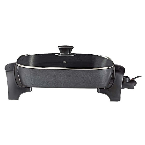 Elektrisk Stegepande, 40 cm - Sort Black