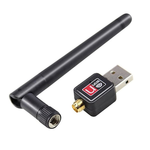 Trådlös USB Adapter - 150M Mini Wi-Fi 802.11n/g/b Svart