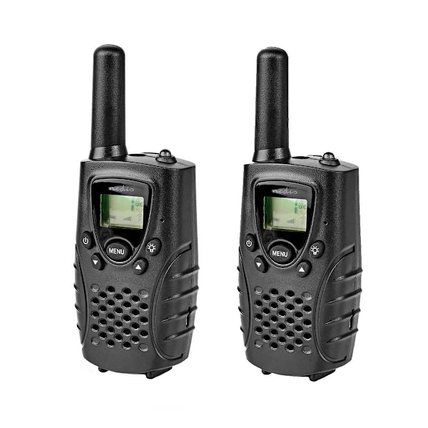 2x Walkie Talkies, 8 Kanaler - 8 km Black