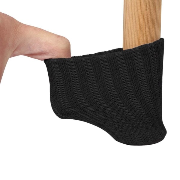 4x Møbelstrømper - Sort Black