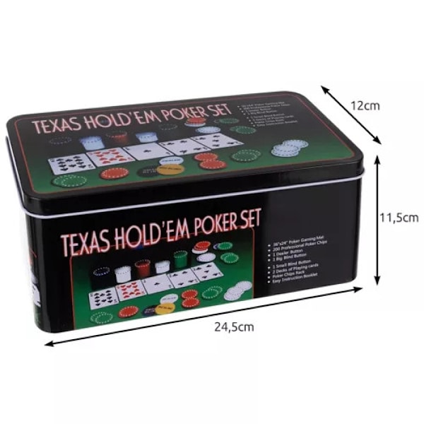 Pokerset – 200 Marker multifärg