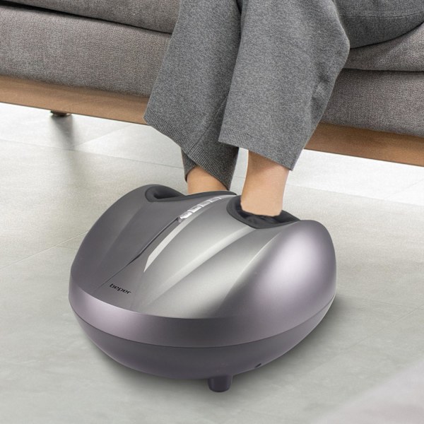 Fotmassageapparat med Värme - 3 Massageprogram grå