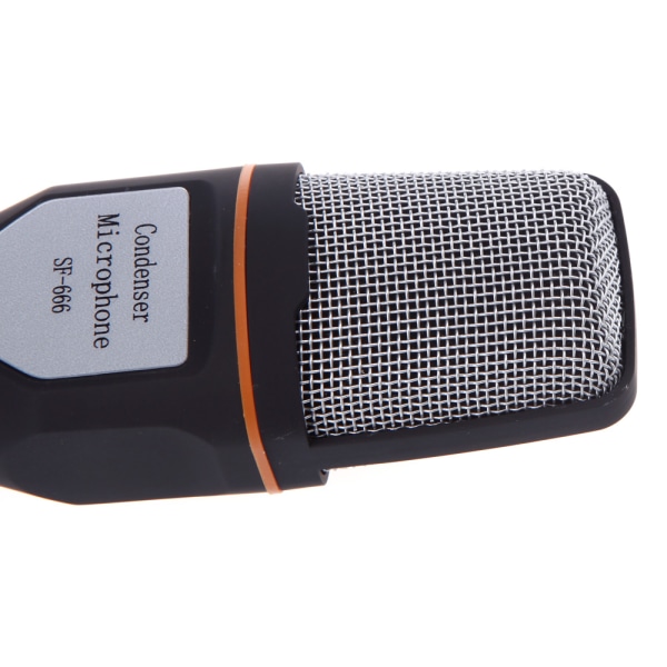 Högkvalitativ Studio Mikrofon - 3,5 mm - Black Edition Svart