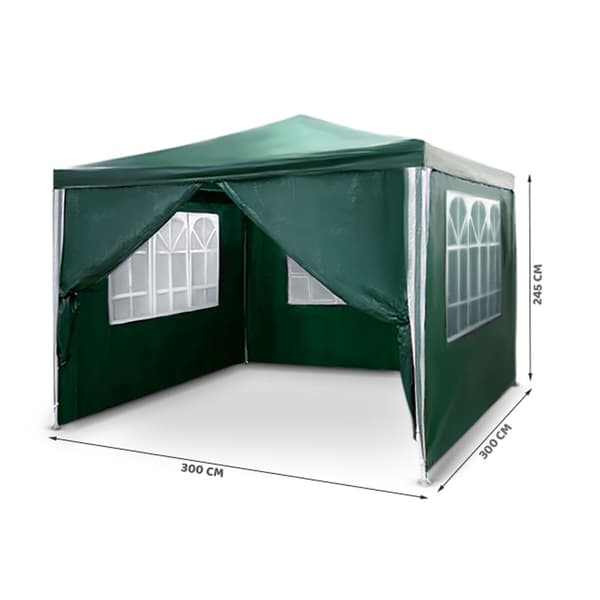 Vihreä puutarhapaviljonki 3x3m 4935