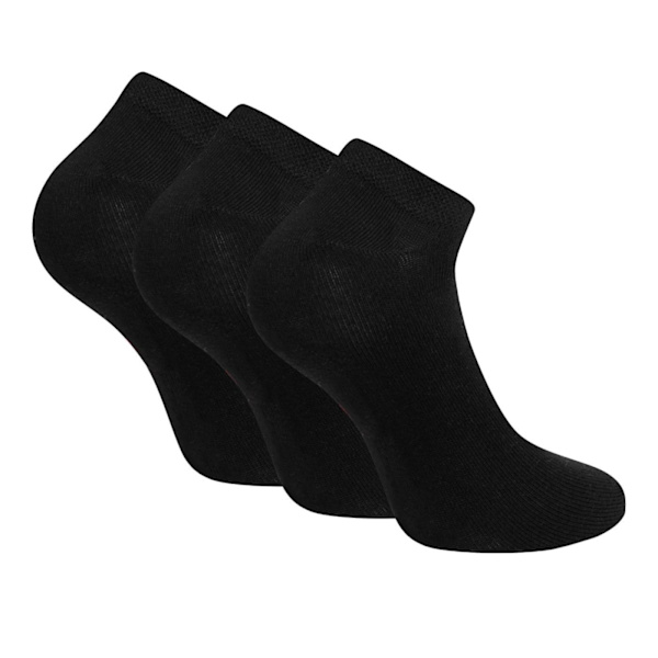Ankelstrømper i bambus, sort - 3-pak Black 37-40