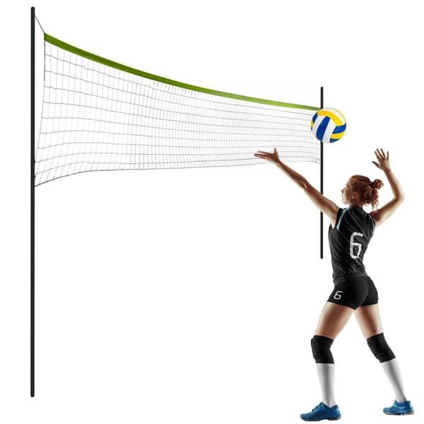 Net og stativ til volleyball og badminton, 570 cm