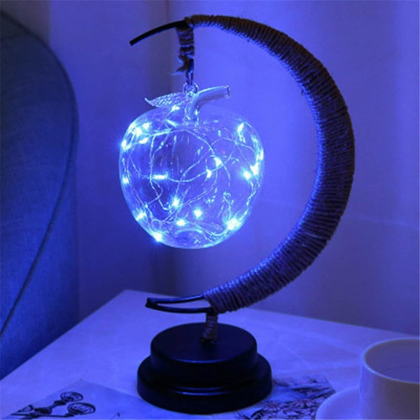 Bordslampa, Batteridriven - Hängande Äpple Brun