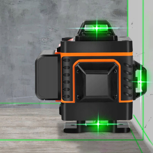 Nivålaser - 360° - 16 mätlinjer - Grön multifärg