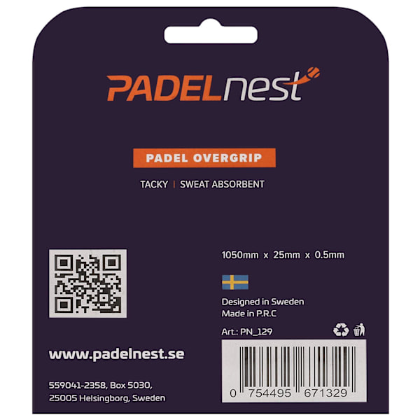 Padelnest, 3x Overgrips - Tacky - Valkoinen White