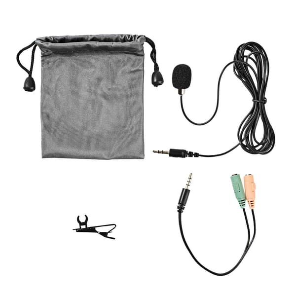 Mikrofon - Clip-On - 3.5 mm-stik Black