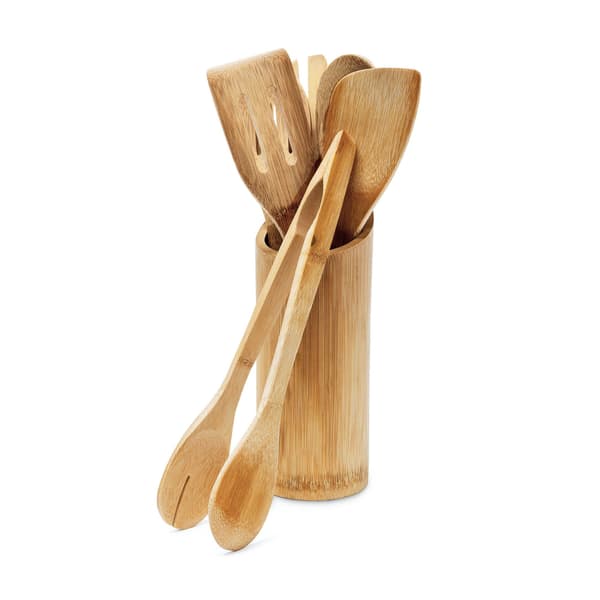 Bambu köksredskap set om 7