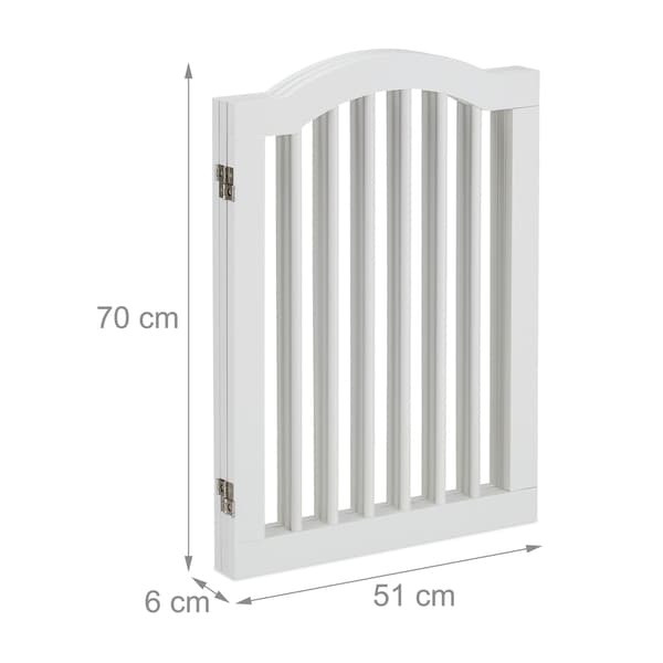 Vit säkerhetsgrind 70 cm
