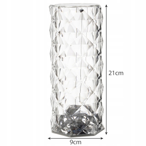 LED-lampe med rosenreflektion - 16 farver Transparent