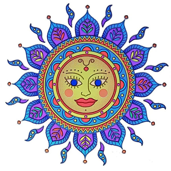 Vinduesmærkat - Golden Sun/Lotus - Sælges tilfældigt Multicolor