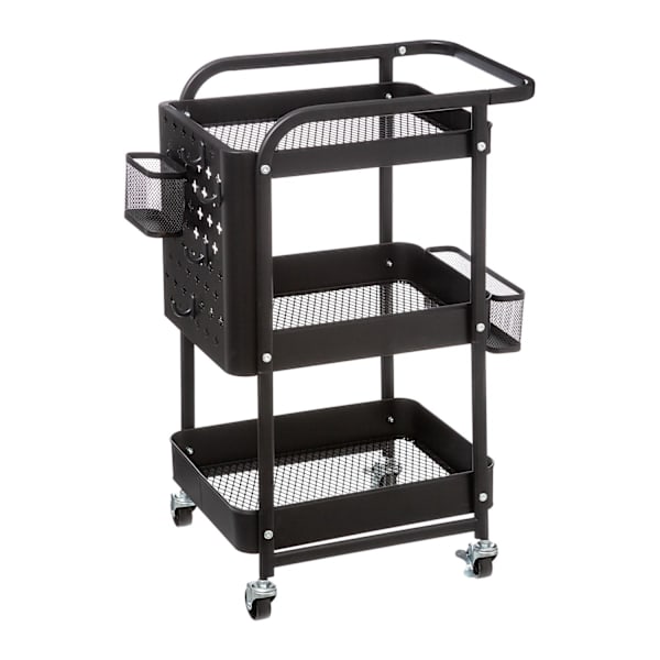 Vogn, metal - 3 niveauer - Sort Black