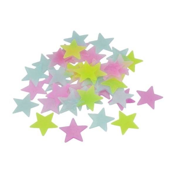 50x Lysende Stjerner til Loftet Multicolor
