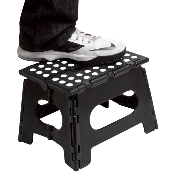 Sammenfoldelig Skammel - Sort Black