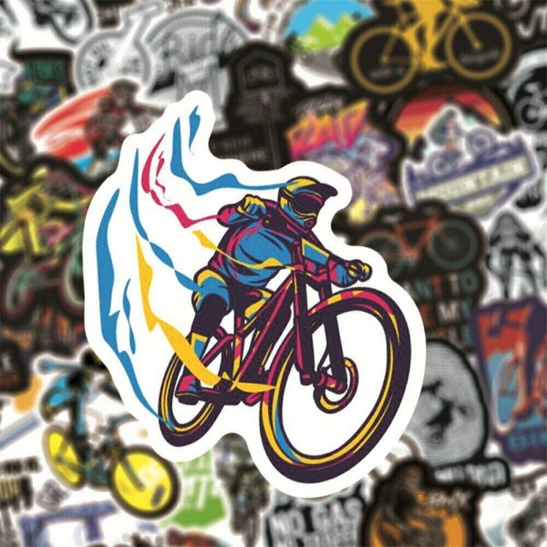 50x Klistermärken och Dekaler - Cykling multifärg
