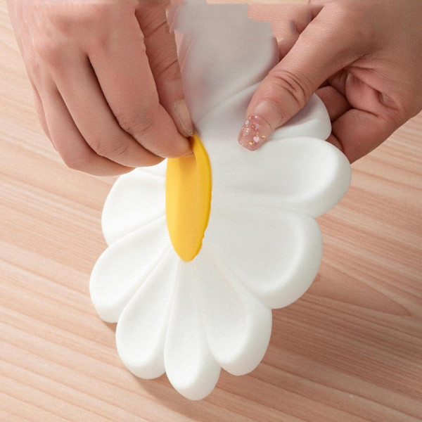 Gulligt Bordsunderlägg - Silikon - Blomma - Vit multifärg