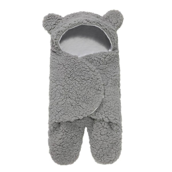 Mysig Babywrap med Öron - Grå - 0–3 månader grå