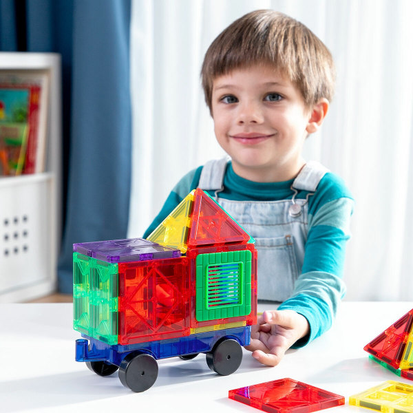 Magnetiske Byggeklodser i 3D, 57 Dele Multicolor