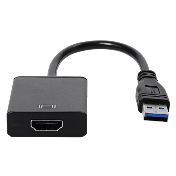 USB 3.0 til HDMI Adapter - Sort Black