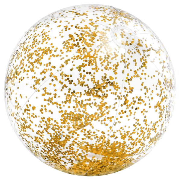 Intex, Oppustelig Badebold med Glitter - Guld Transparent