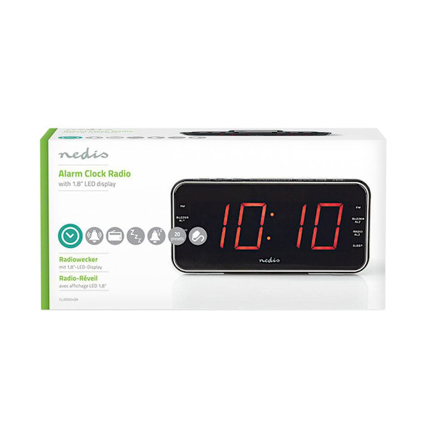 Digital Klockradio med USB-uttag Svart