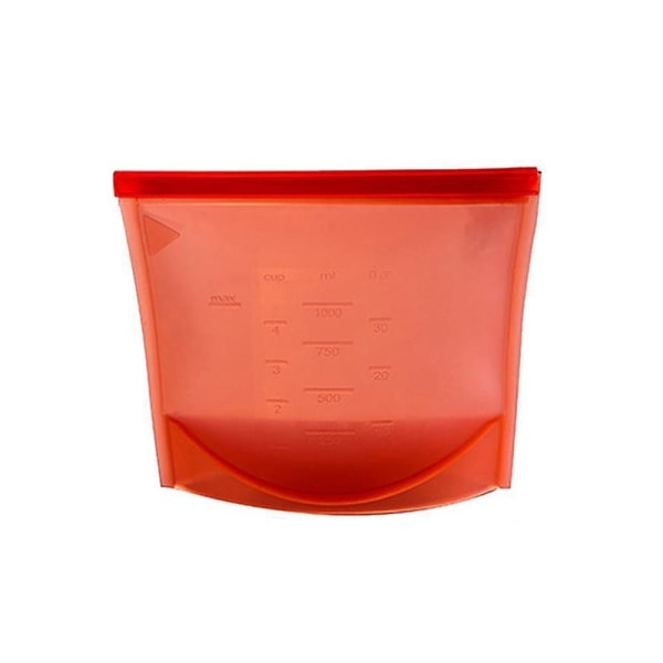 Återanvändbar Ziplock-påse av silikon med mått - Röd Röd 53e9 | Röd | 125 |  Fyndiq